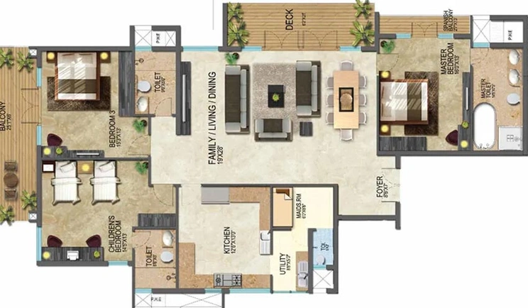 3 BHK Flat in Prestige Leela Residences in Thanisandra, Bangalore - Image 718925