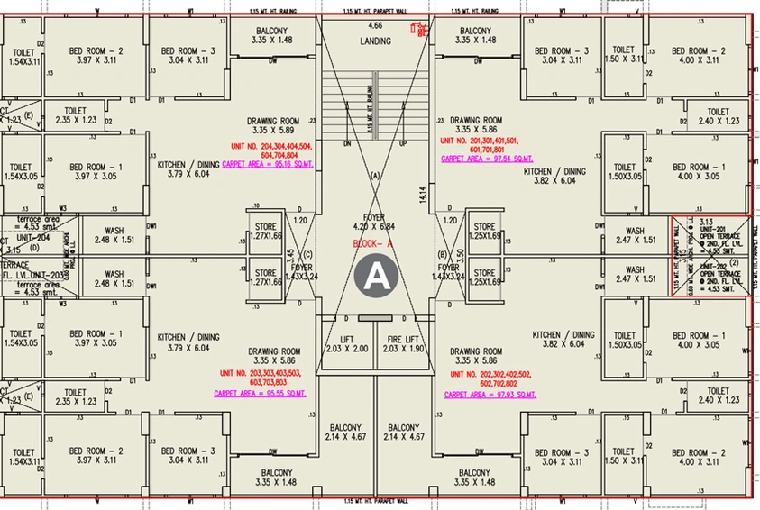 Floor Plan of Shiv Orchid in Adalaj, Gandhinagar - Image 107749