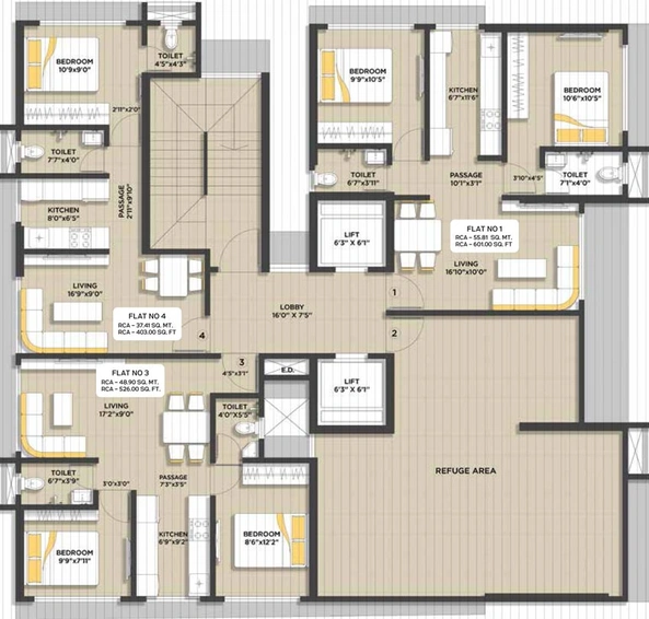 Floor Plan of Laxmi Namah in Goregaon East, Mumbai - Image 107532