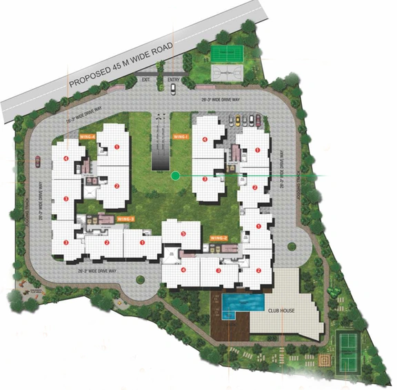 Master Plan of DSR Sunrise Towers in Whitefield, Bangalore - Image 107518