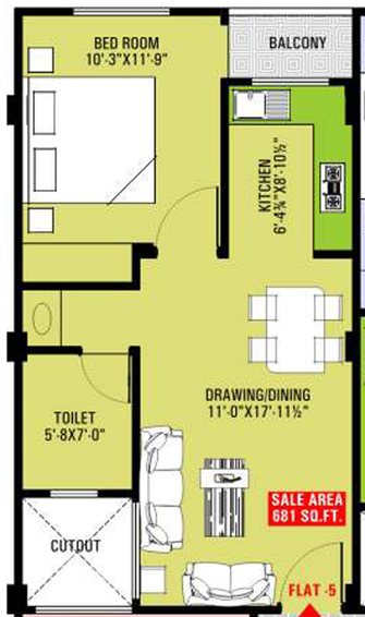 1 BHK Flat in Shri Ratnam Emerald in Ajmer Road, Jaipur - Image 823500