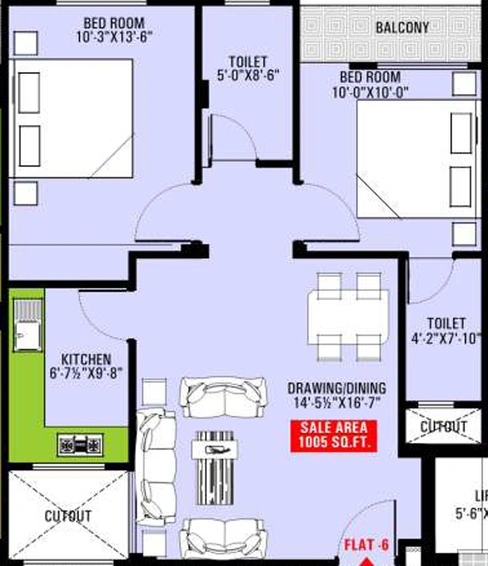 2 BHK Flat in Shri Ratnam Emerald in Ajmer Road, Jaipur - Image 823502