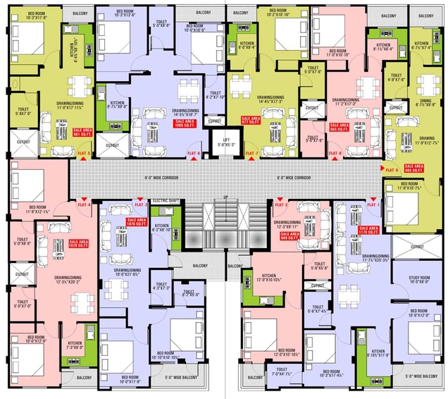 Floor Plan of Shri Ratnam Emerald in Ajmer Road, Jaipur - Image 191813
