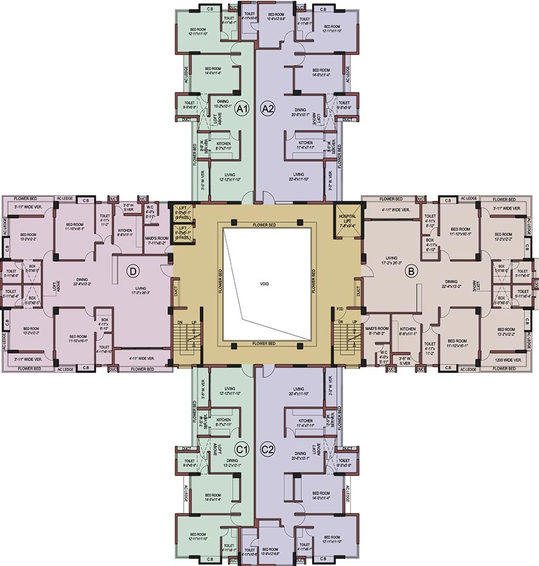 Floor Plan of Prantik Nav Prantik in New Alipore, Kolkata - Image 186706