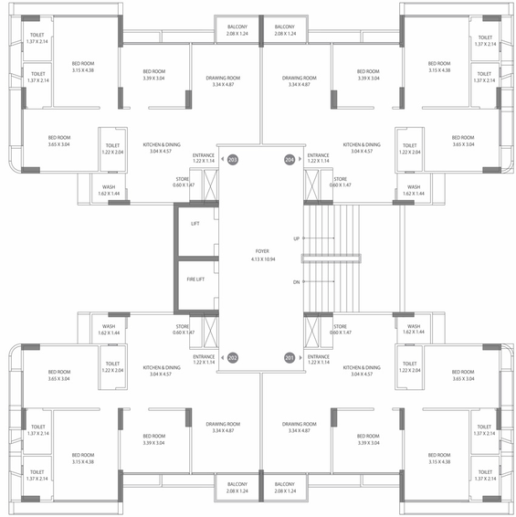 Floor Plan of Ananta Lake Abode in Vaishnodevi Circle, Ahmedabad - Image 107539