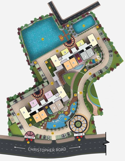 Master Plan of Alcove Flora Fountain in Tangra, Kolkata - Image 153415