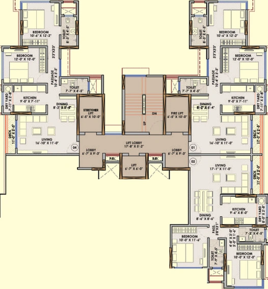 Floor Plan of Harshail Crescent Heights in Borivali West, Mumbai - Image 28407