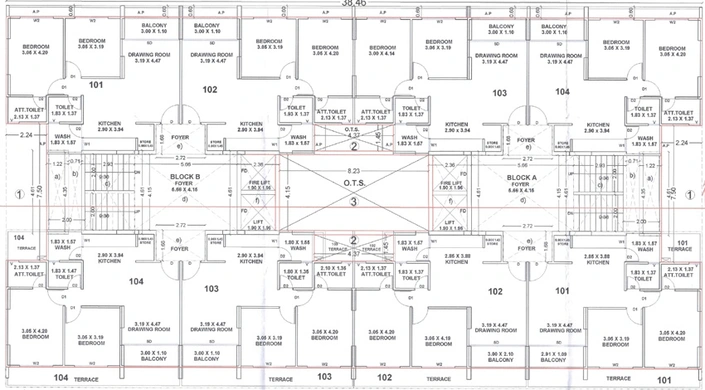 Floor Plan of Neeva Neelkanth Heights in Vavol, Gandhinagar - Image 107756