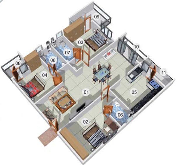 3 BHK Flat in Mahaveer Tranquil in Whitefield, Bangalore - Image 716245