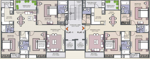 Floor Plan of Ridhiraj Avenue in Vaishali Nagar, Jaipur - Image 195751