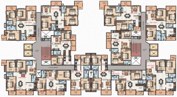 Floor Plan of MBR Shangri La in Mysore Road, Bangalore - Image 108181