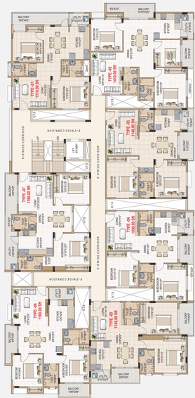 Floor Plan of TSR Sai Arcade in Rajajinagar, Bangalore - Image 108221