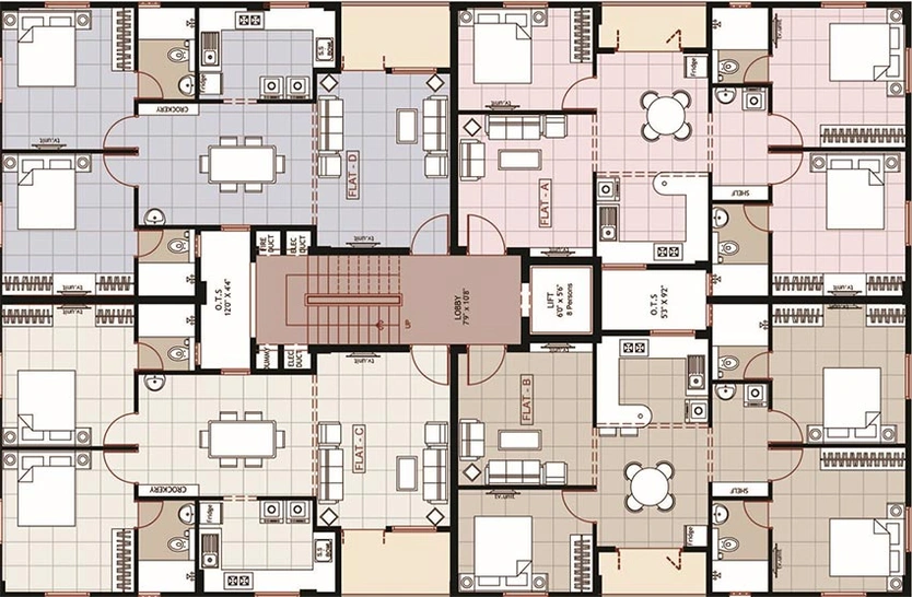 Floor Plan of Ramaniyam Shyamala in Mylapore, Chennai - Image 171656