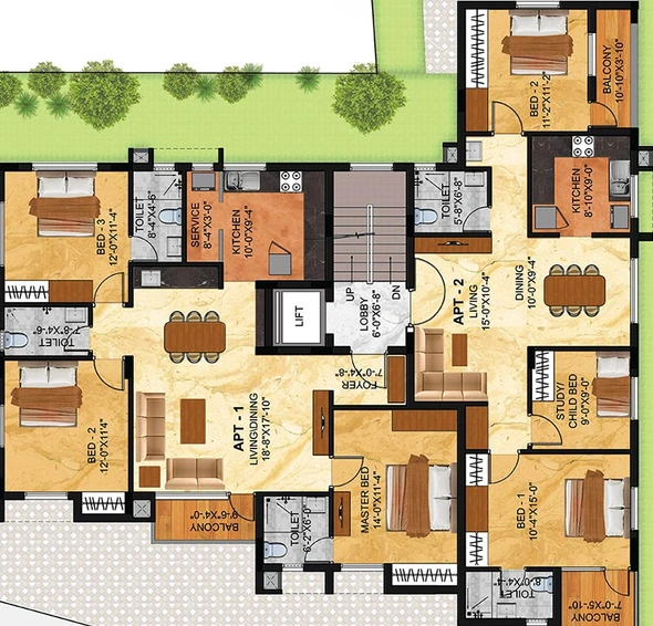 Floor Plan of Kriya Sankalp in Perungudi, Chennai - Image 182372