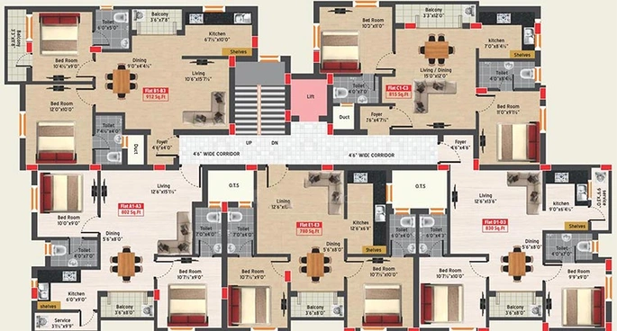 Floor Plan of GP Imperial in Korattur, Chennai - Image 182346
