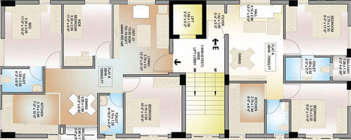 Floor Plan of Minnath Ametrine in Saidapet, Chennai - Image 182458