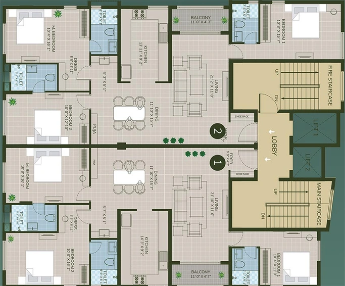 Floor Plan of Arihant Vipassana in Guindy, Chennai - Image 181953
