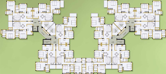Floor Plan of Ozone Evergreens in HSR Layout, Bangalore - Image 108246