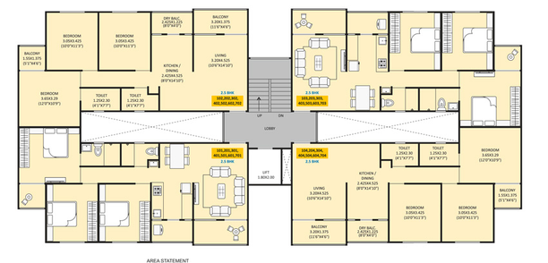 Floor Plan of Jhamtani Ace Aurum in Ravet, Pune - Image 9903