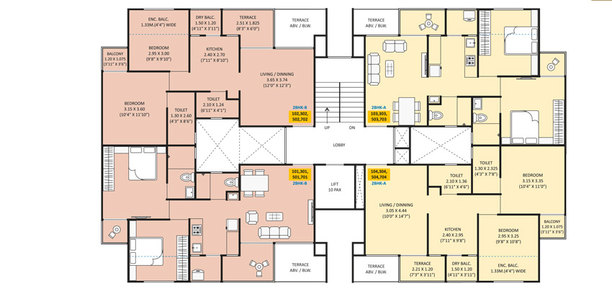 Floor Plan of Jhamtani Ace Aurum in Ravet, Pune - Image 9904