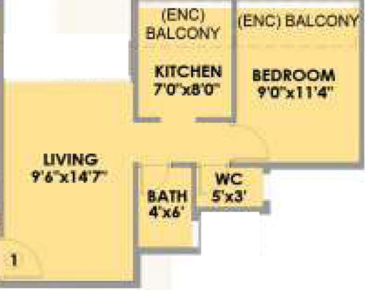 1 BHK Flat in Satyam Oasis in Taloja, Navi Mumbai - Image 466436