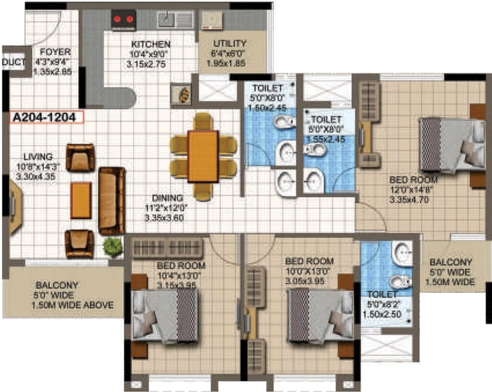 3 BHK Flat in Supertech Micasa in Kannuru, Bangalore - Image 717598