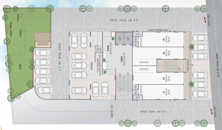 Master Plan of Ashirwad Meera Skyvue in Raysan, Gandhinagar - Image 107691
