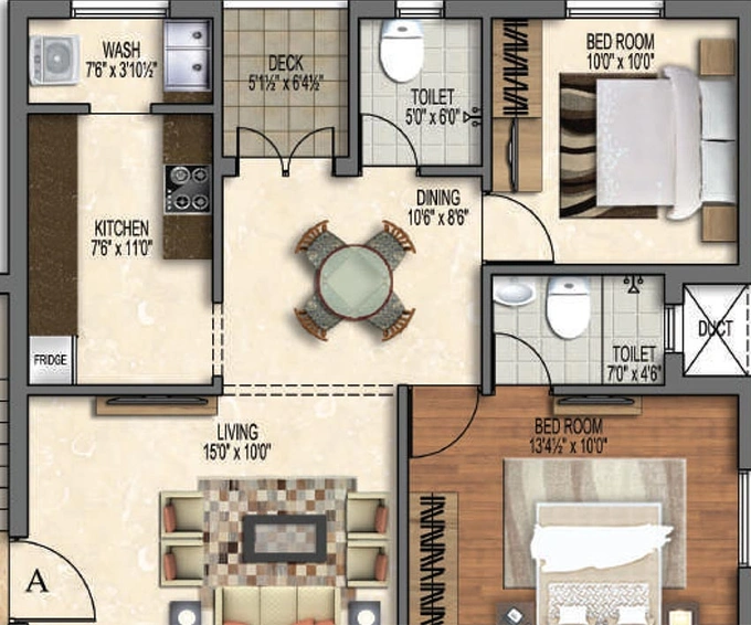 2 BHK Flat in Bluemoon Grandeur in Alandur, Chennai - Image 820381