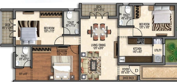 3 BHK Flat in Bluemoon Grandeur in Alandur, Chennai - Image 820387