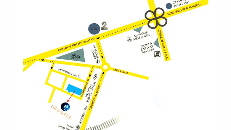 Location of Bluemoon Grandeur in Alandur, Chennai - Image 182011