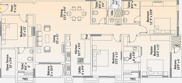 4 BHK Flat in Appaswamy Capella in Vadapalani, Chennai - Image 820345