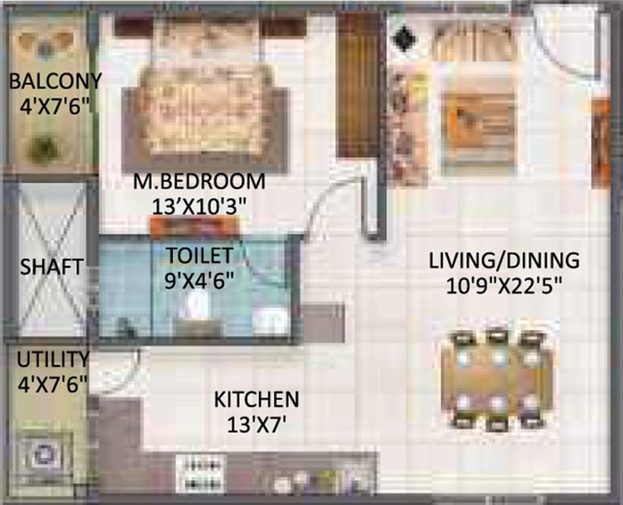 1 BHK Flat in SV Legacy in Whitefield, Bangalore - Image 719753
