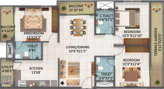 3 BHK Flat in SV Legacy in Whitefield, Bangalore - Image 719757