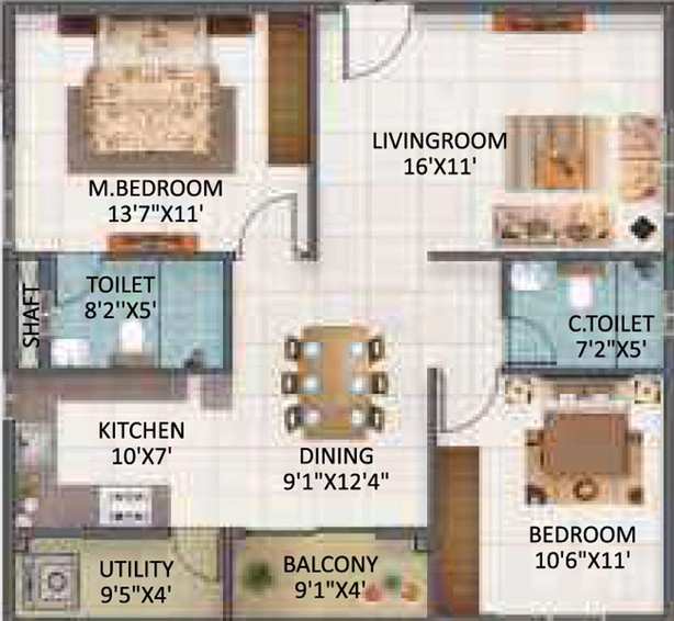 2 BHK Flat in SV Legacy in Whitefield, Bangalore - Image 719755