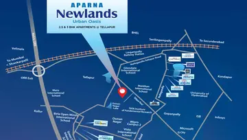 Location of Aparna Newlands - Image 107721