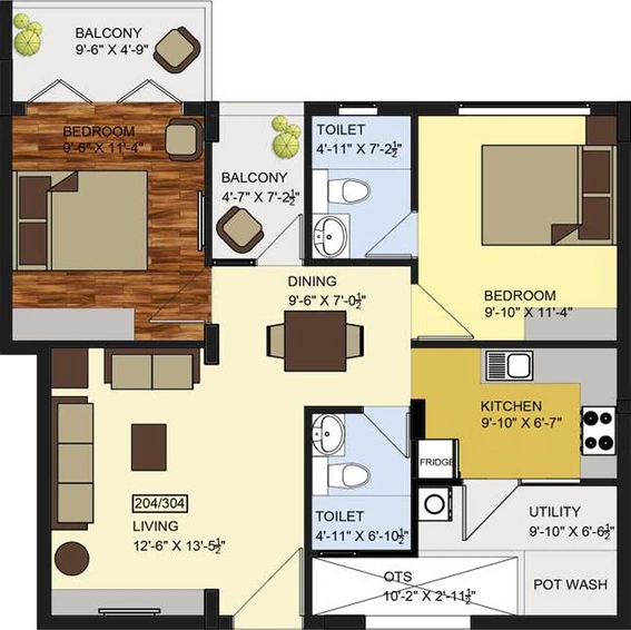 2 BHK Flat in Vikaan Sai Bhuvi in Saidapet, Chennai - Image 820192