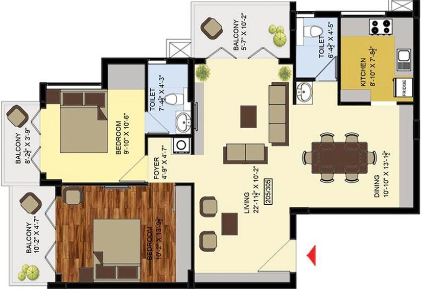 2 BHK Flat in Vikaan Sai Bhuvi in Saidapet, Chennai - Image 820194