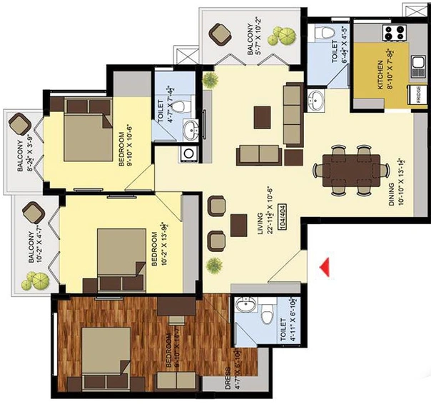 3 BHK Flat in Vikaan Sai Bhuvi in Saidapet, Chennai - Image 820195