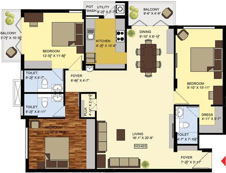 3 BHK Flat in Vikaan Sai Bhuvi in Saidapet, Chennai - Image 820196