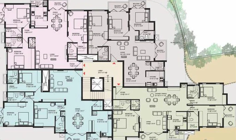 Floor Plan of Vikaan Sai Bhuvi in Saidapet, Chennai - Image 181427