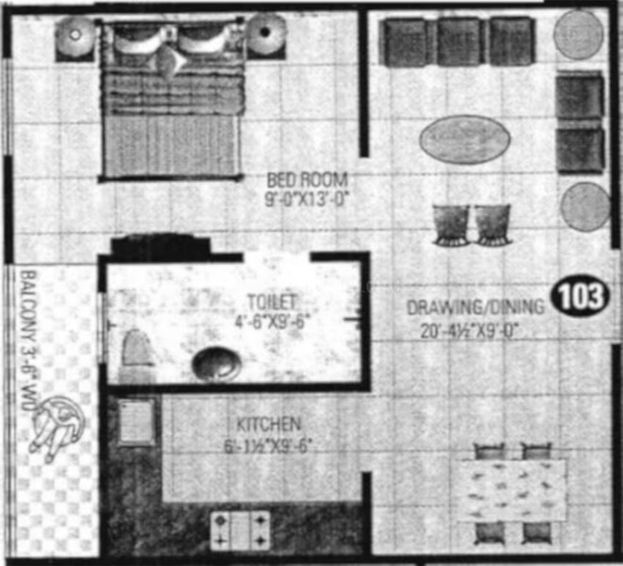 1 BHK Flat in Real V3 Apartment in Jagatpura, Jaipur - Image 817544