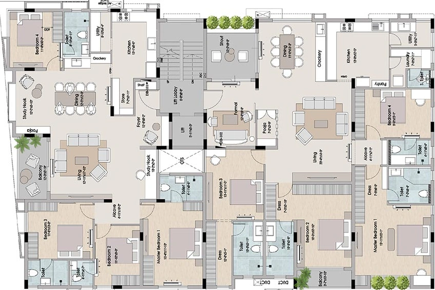 Floor Plan of Interspace Krishna Kripa in Kilpauk, Chennai - Image 180869