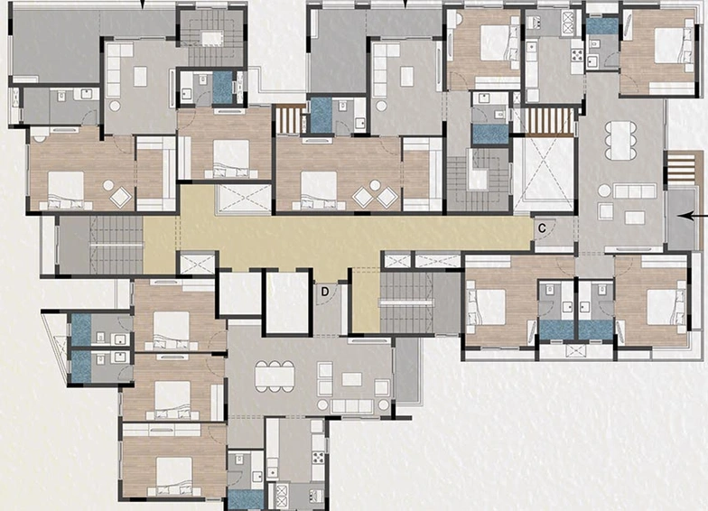 Floor Plan of Tulive Manasva in Mandaveli, Chennai - Image 182193