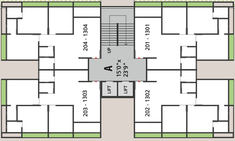 Floor Plan of Samarpan Signor Skyline in Zundal, Ahmedabad - Image 107967