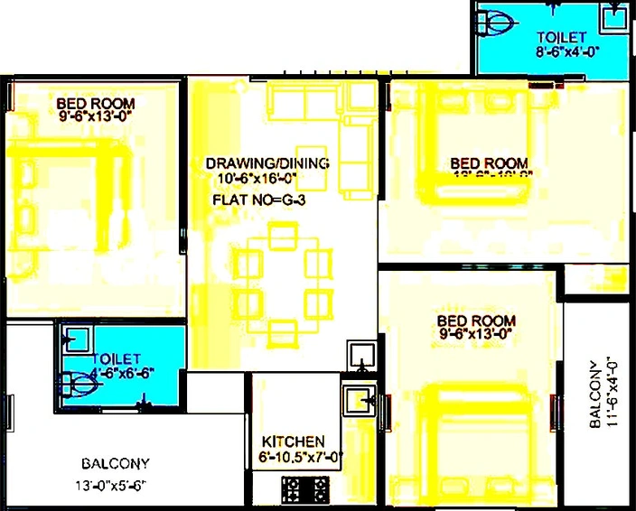 3 BHK Flat in Four Season Real Apartment in Jagatpura, Jaipur - Image 817540