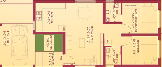 2 BHK Flat in MCB Blossom Rich in Avadi, Chennai - Image 820051