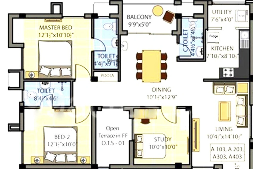 2.5 BHK Flat in RMK Chola Gardens in Thiruverkadu, Chennai - Image 819903