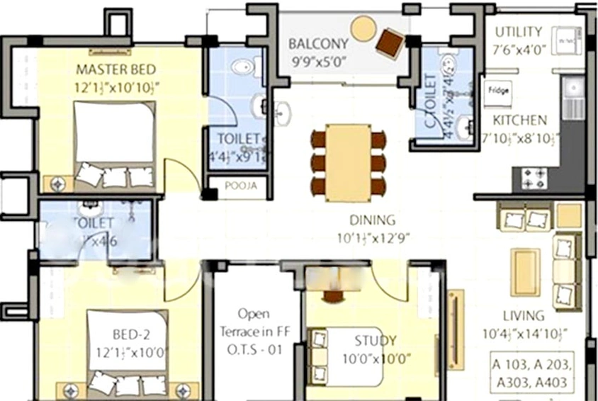 2.5 BHK Flat in RMK Chola Gardens in Thiruverkadu, Chennai - Image 819904
