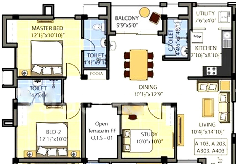 2.5 BHK Flat in RMK Chola Gardens in Thiruverkadu, Chennai - Image 819905
