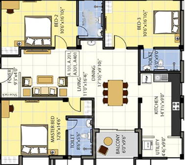 3 BHK Flat in RMK Chola Gardens in Thiruverkadu, Chennai - Image 819908